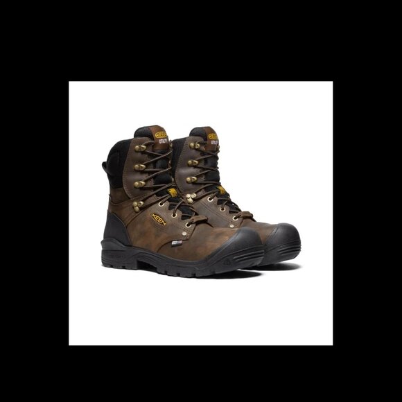 Keen 1026488 8″ Independence Dark Earth/Black Carbon Fiber Toe WP Work Boot 8D main image 4